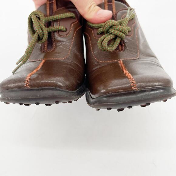 Miu Miu Rare Vintage FW 1999 Brown Leather Bubble Sole Sneaker Heel IT 36 - Picture 6 of 12